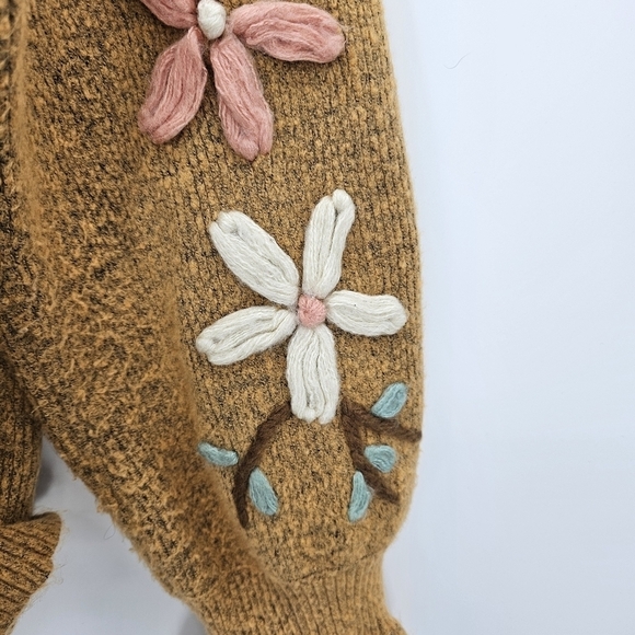 See and be seen crew neck embroidered poppy sweater womens size 1x - Picture 8 of 9